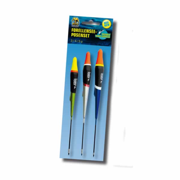 Forellen See Posen Set 3er Farbig