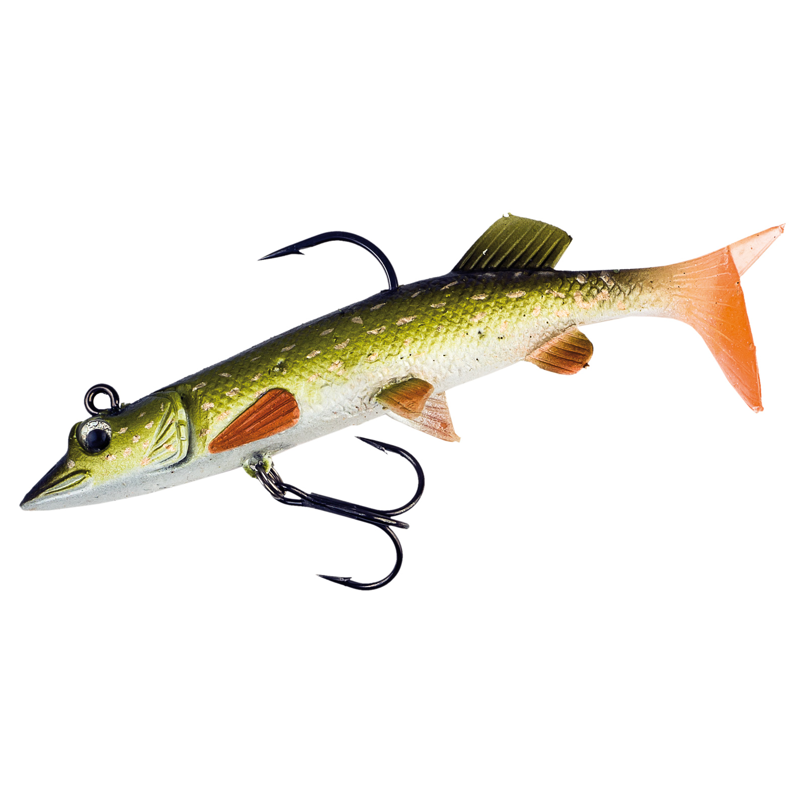 Trendex Pikey Hecht Softbait Köder 2er Set 12cm fertig montiert
