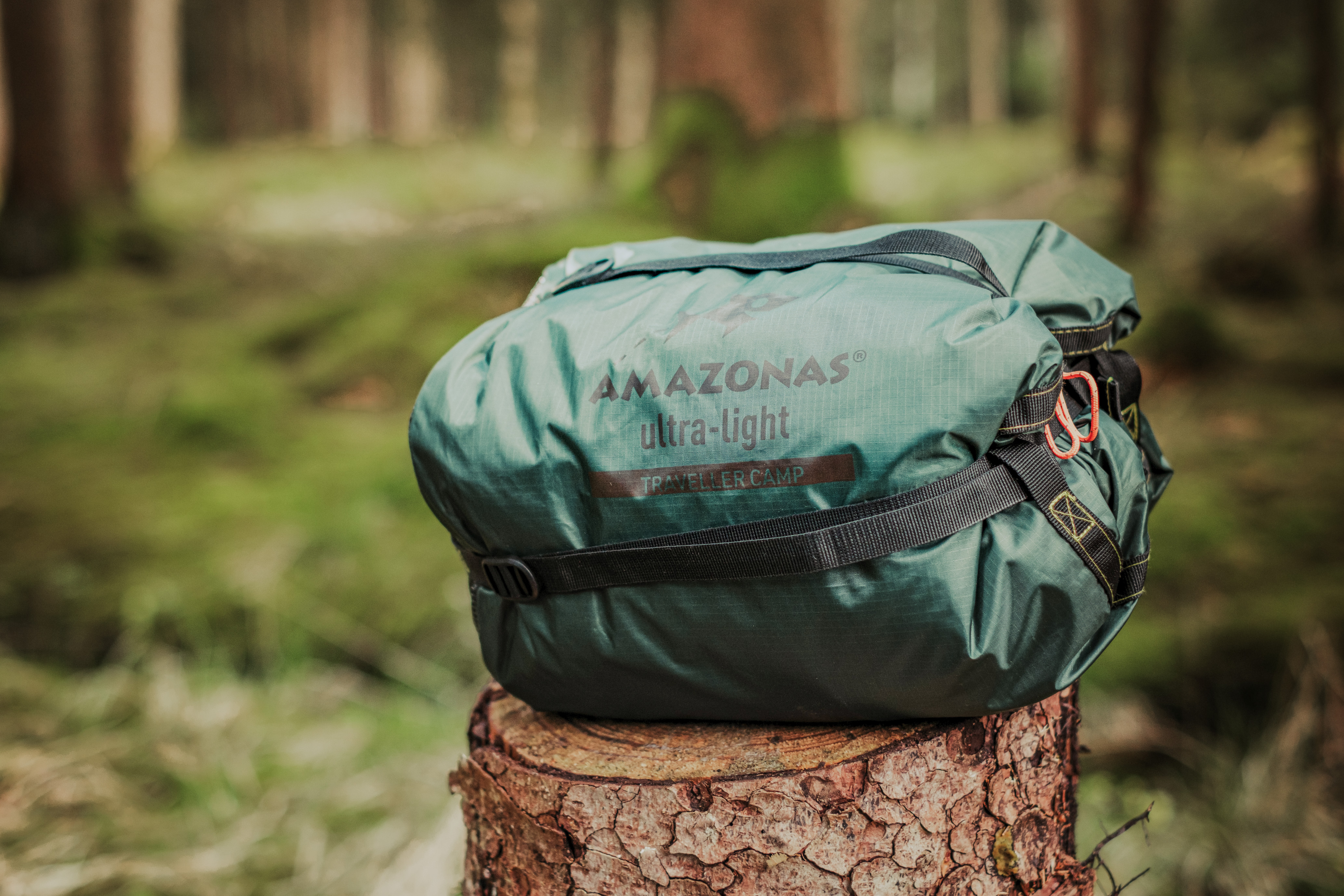 Amazonas - Traveller Camp für Angler Hängematte und Moskitonetz All in One - Grün