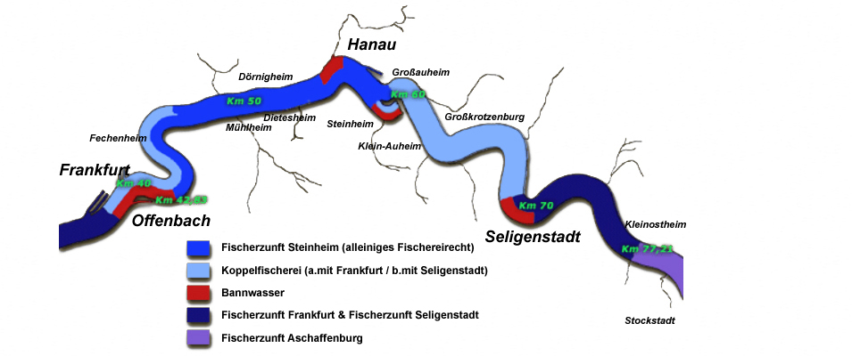 Jahreskarte Erlaubnisschein Main Hanau Steinheim Offenbach Großkrotzenburg Maintal