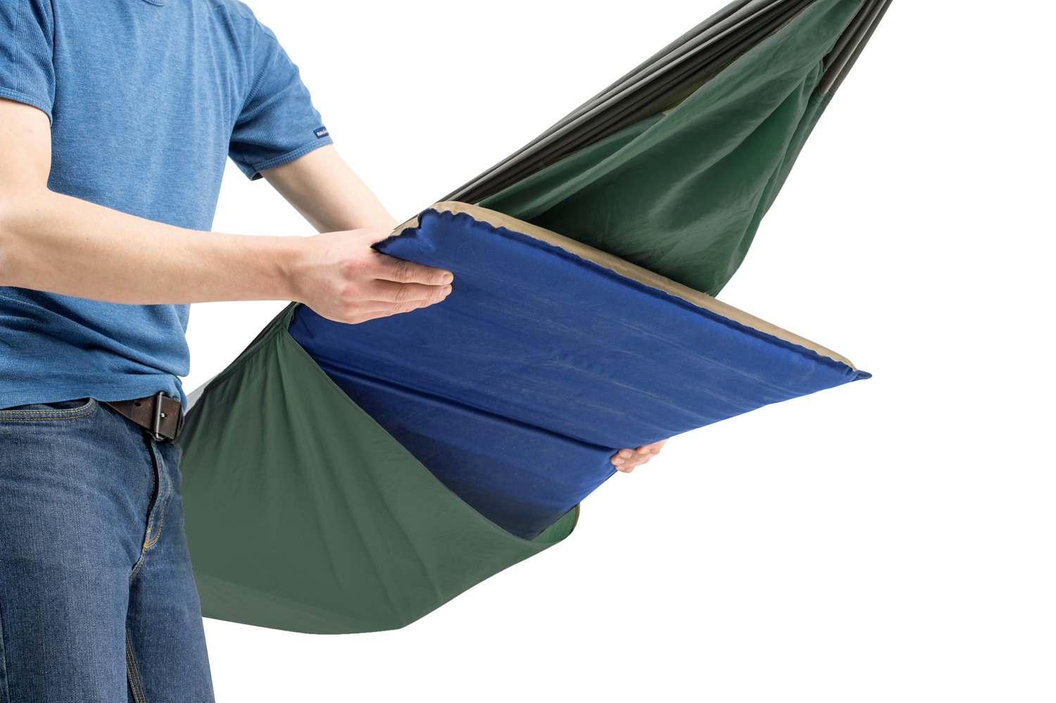 Amazonas - Traveller Camp für Angler Hängematte und Moskitonetz All in One - Grün