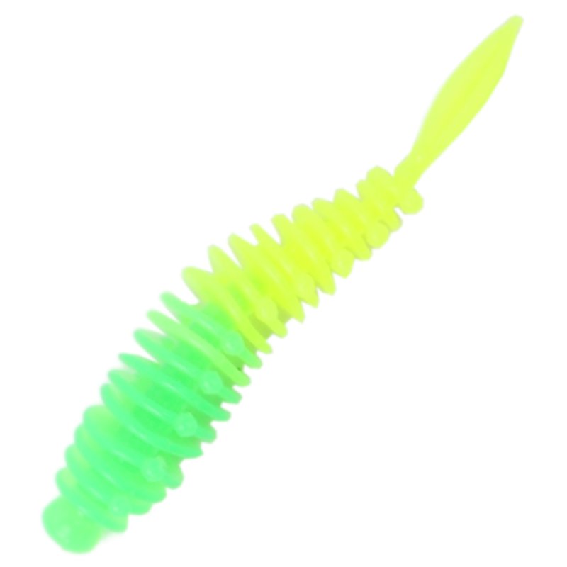 Major Fish Zlotty Gummifische Barsch Forelle Knoblauch - Lime UV 7 Stück