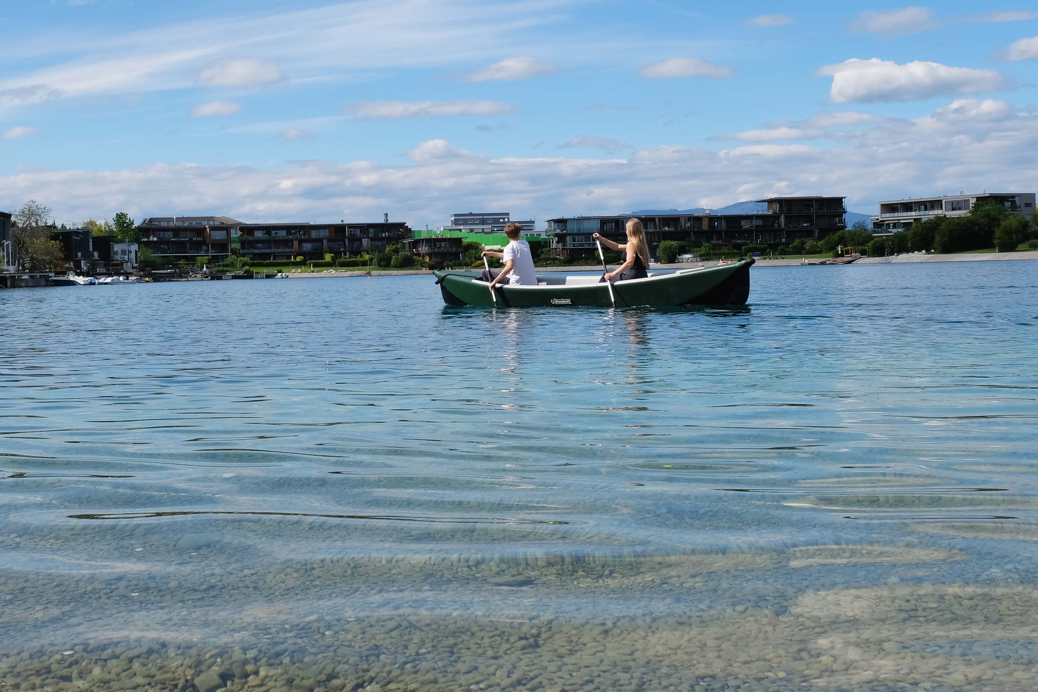 Allroundmarin Kanu Canadier Colorado Inflatable Hartluft 480cm 3 Personen SET grün